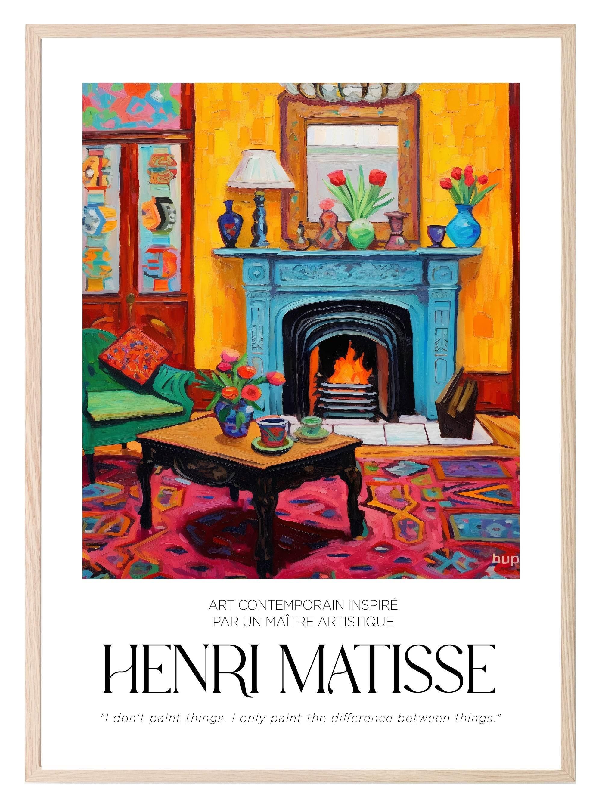 Fireplace Print | Henri Matisse Inspired Wall Art - Larosier Prints