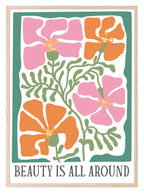 Beauty Is All Around Print | Boho Flower | Mindful Wall Art - Larosier Prints