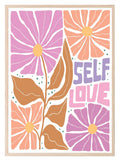 Self Love Print | Boho Flower | Mindful Wall Art - Larosier Prints