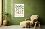 Take A Moment To Breathe Print | Boho Flower | Mindful Wall Art - Larosier Prints