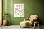 Treat Yourself With Kindness Print | Boho Flower | Mindful Wall Art - Larosier Prints