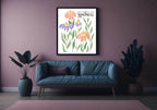 Treat Yourself With Kindness Print | Boho Flower | Mindful Wall Art - Larosier Prints