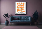 Give This World Good Energy Print | Oranges | Mindful Wall Art - Larosier Prints