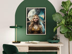 Eternal Moon Print | Woman | Celestial | Abstract Wall Art - Larosier Prints