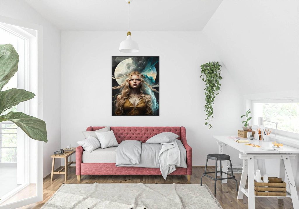 Eternal Moon Print | Woman | Celestial | Abstract Wall Art - Larosier Prints