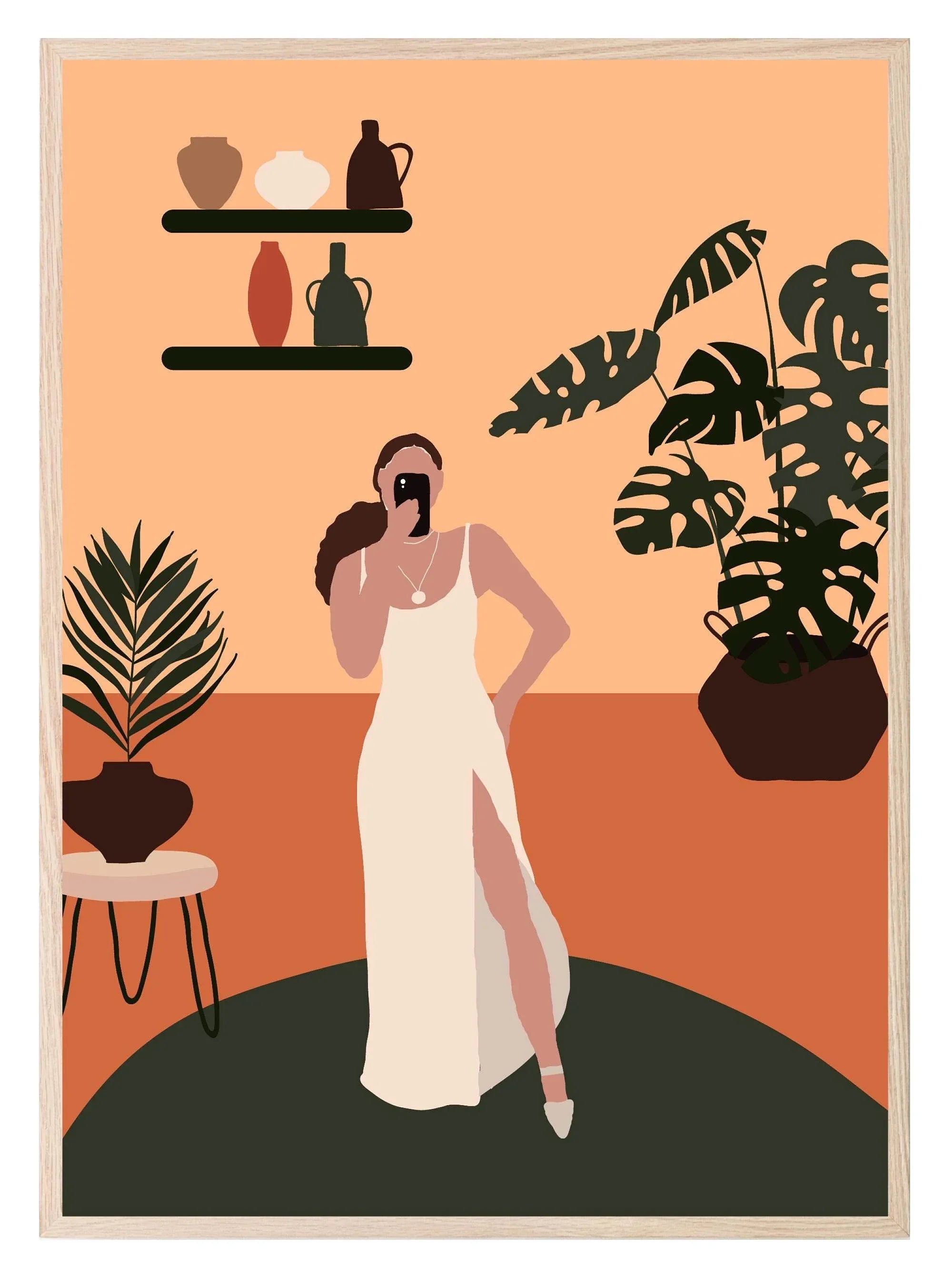 Abstract People Print Collection | Warm & Cosy | Modern Wall Art - Larosier Prints