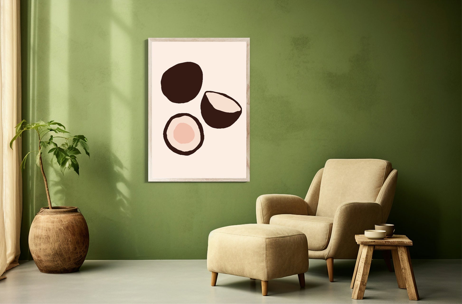 Coconut Print | Abstract Wall Art