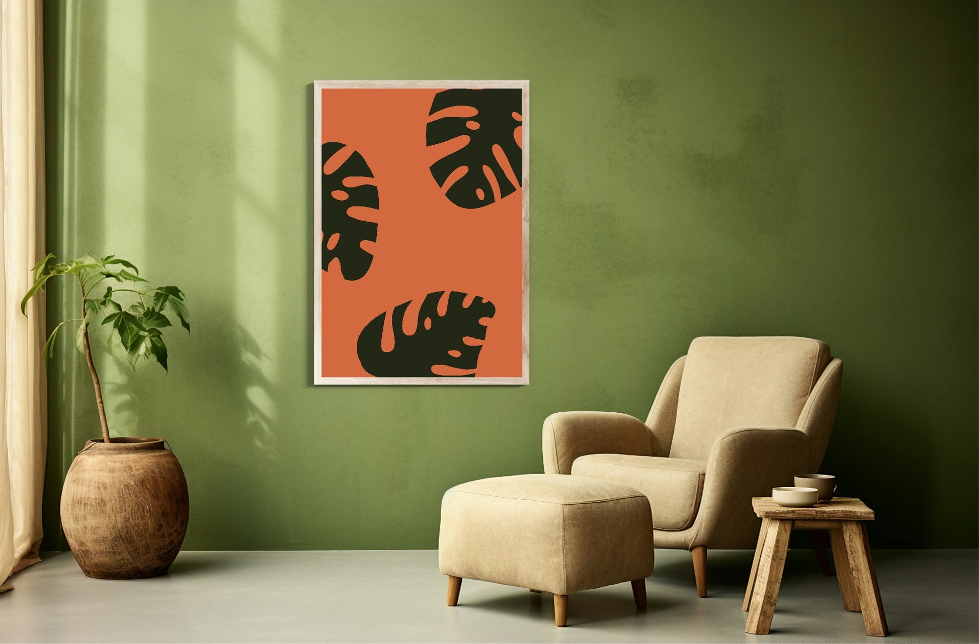 Abstract Leaf Print | Botanical Wall Art