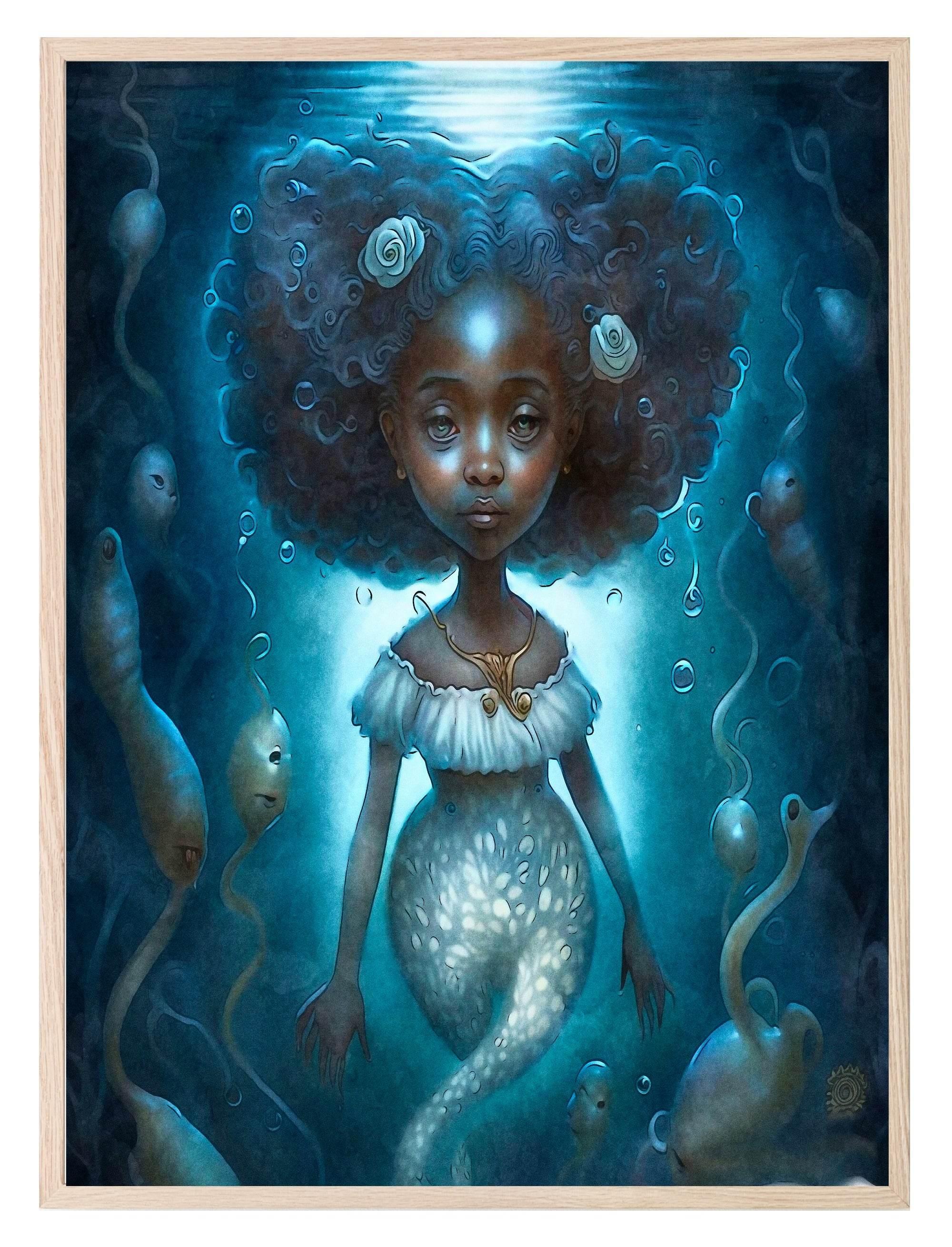 The Mermaid Print | Whimsical Wall Art - Larosier Prints