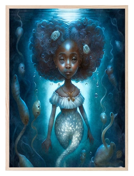 The Mermaid Print | Whimsical Wall Art