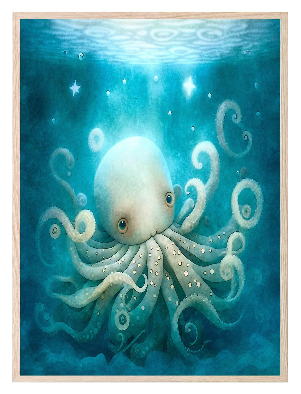 Octopus Print | Under The Sea Animal Wall Art - Larosier Prints