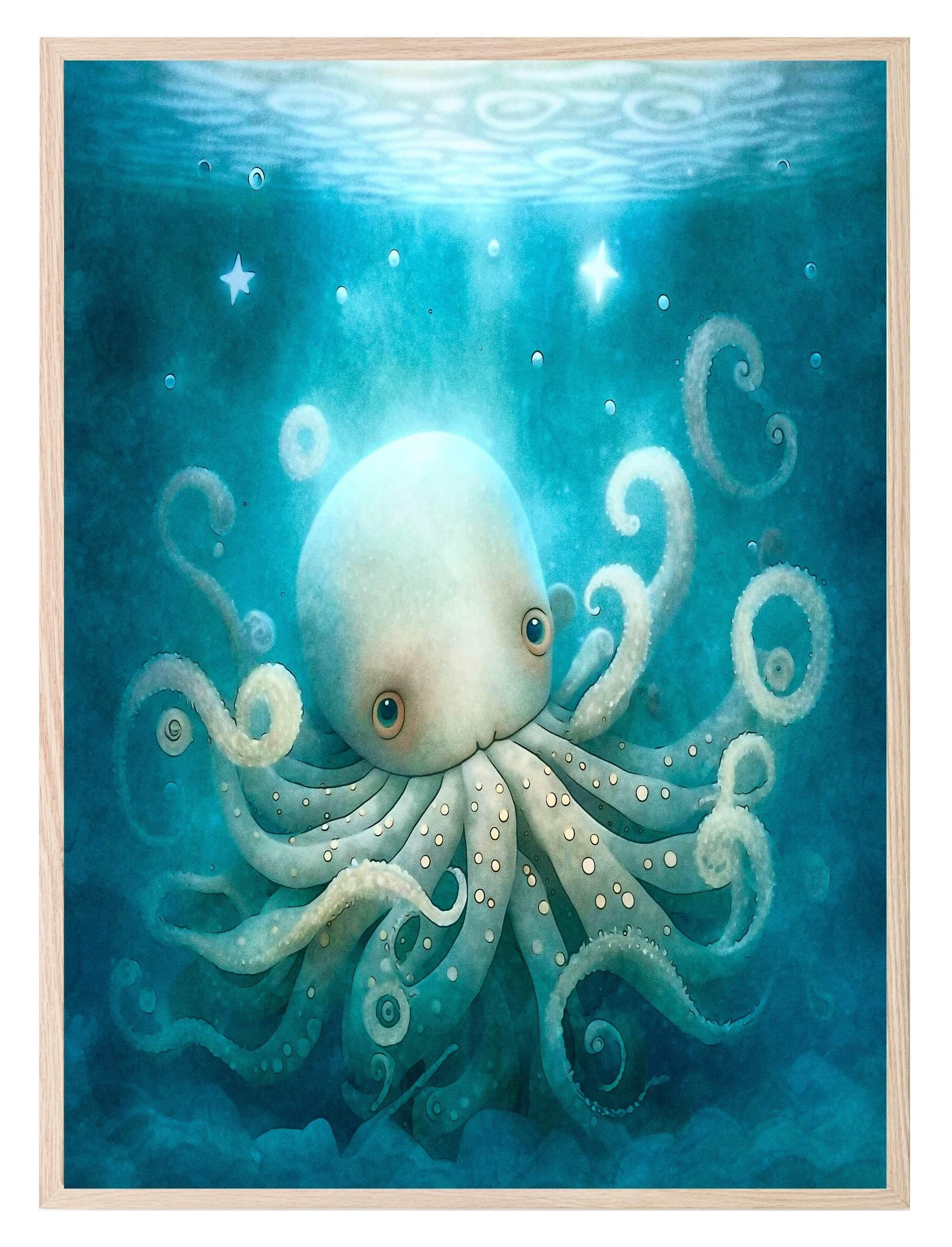 Octopus Print | Under The Sea Animal Wall Art - Larosier Prints