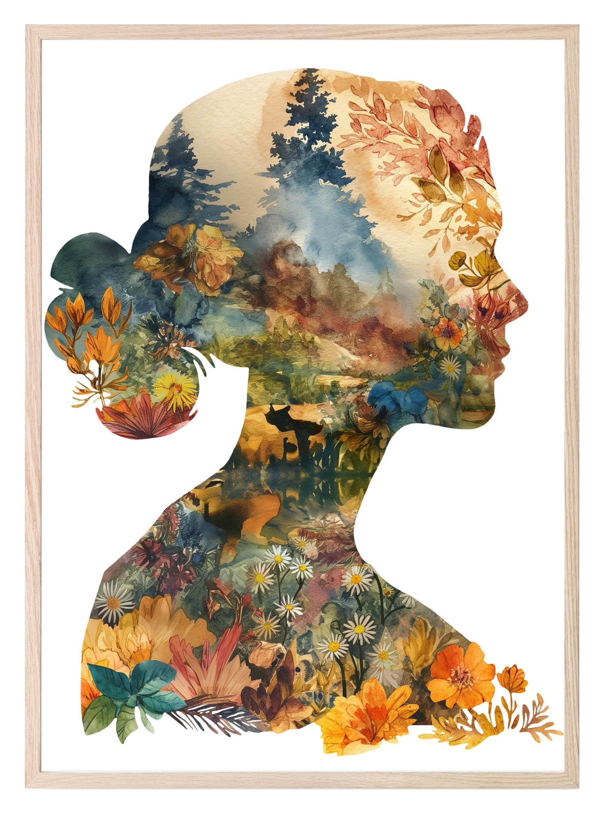Floral Silhouette Collection | Botanical Wall Art - Larosier Prints