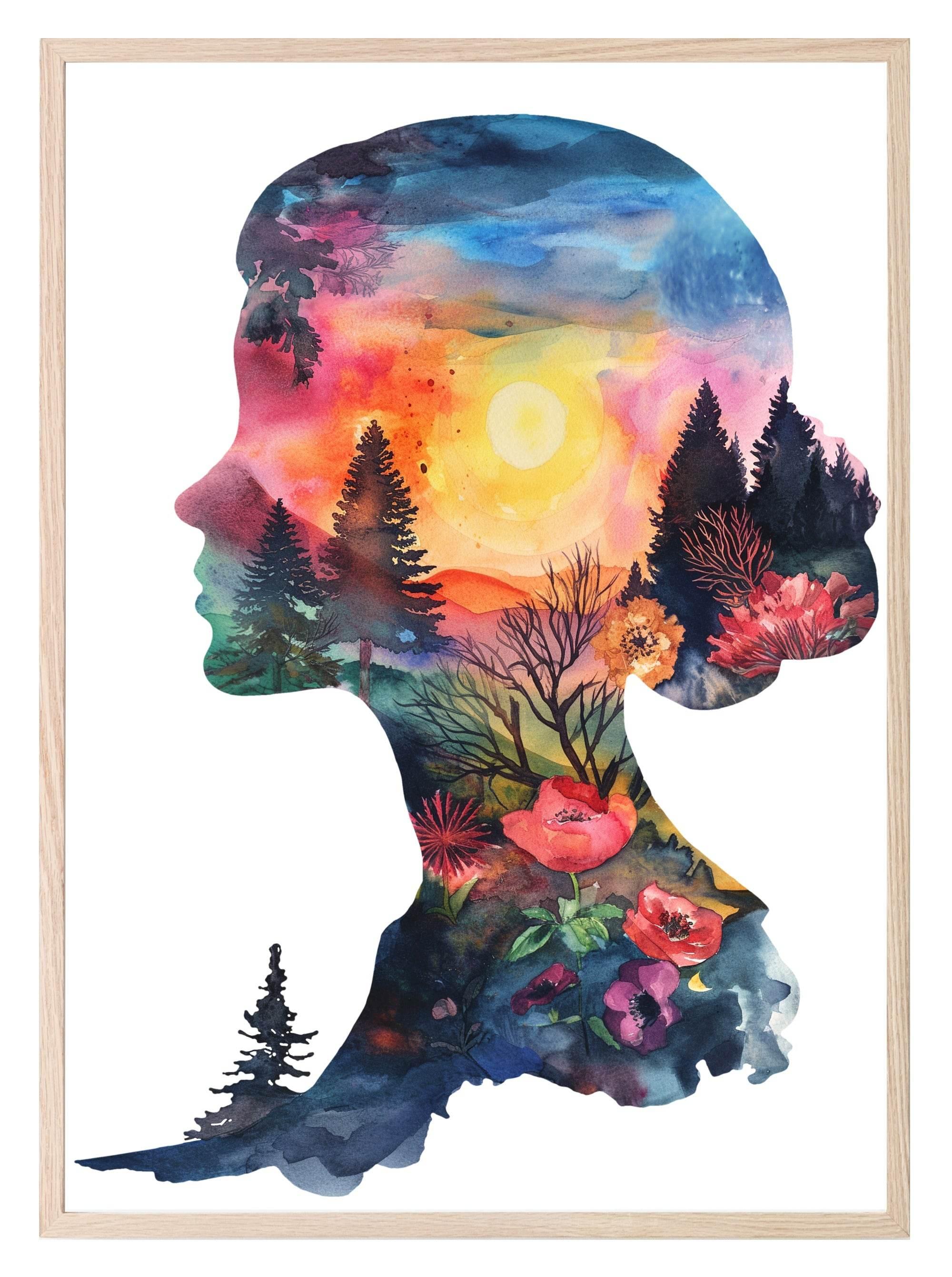Floral Silhouette Collection | Botanical Wall Art - Larosier Prints