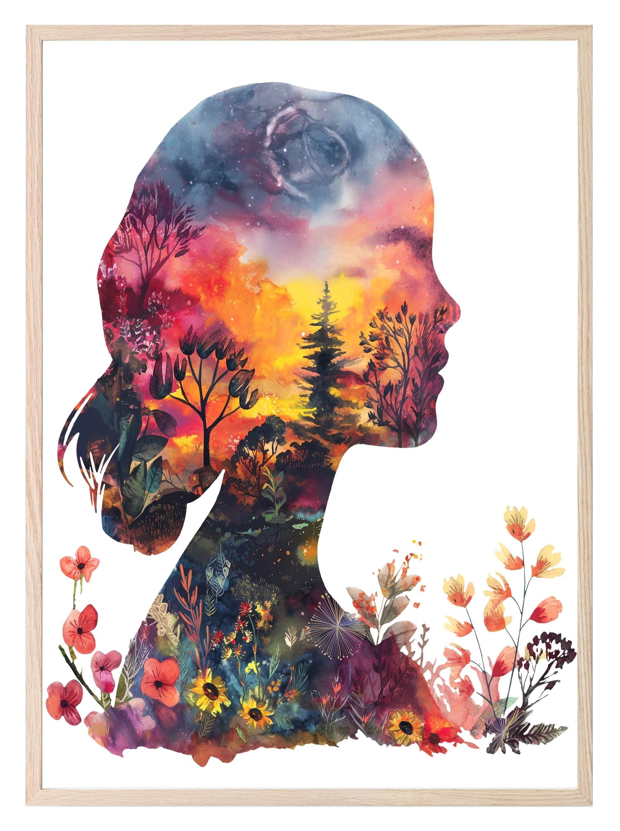 Floral Silhouette Collection | Botanical Wall Art - Larosier Prints