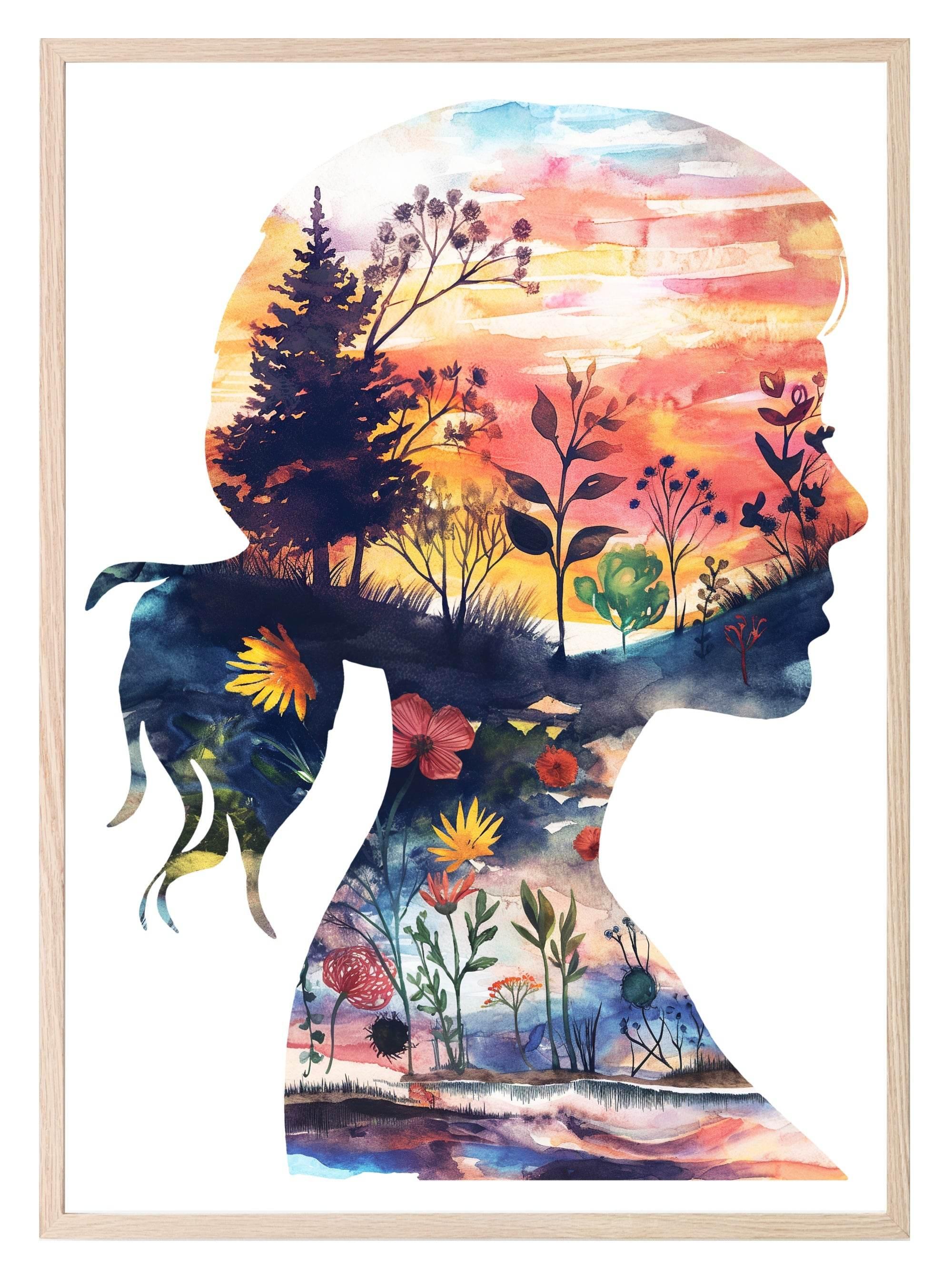 Floral Silhouette Collection | Botanical Wall Art - Larosier Prints