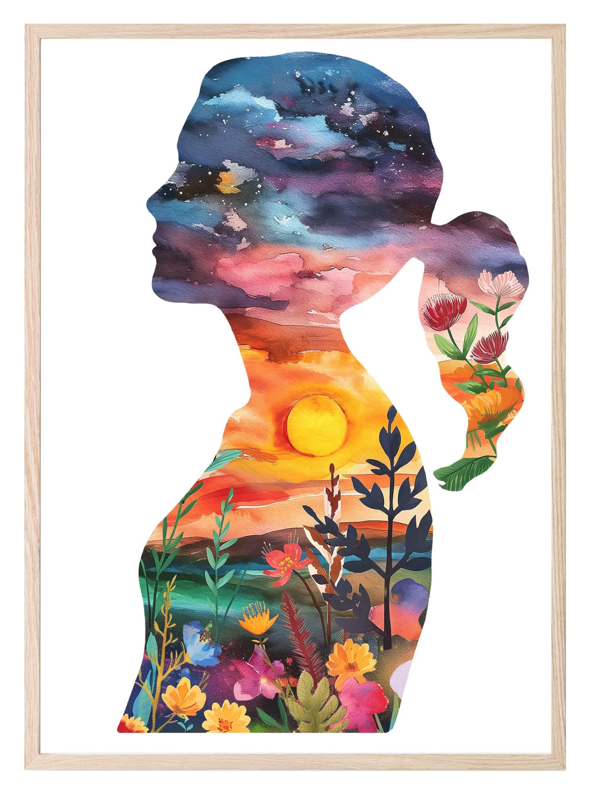 Floral Silhouette Collection | Botanical Wall Art - Larosier Prints