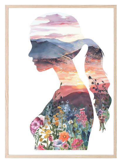 Floral Silhouette Collection | Botanical Wall Art Silhouette 9