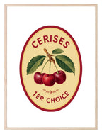 Cherry Label Print | Vintage Wall Art - Larosier Prints
