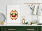 Cherry Label Print | Vintage Wall Art - Larosier Prints