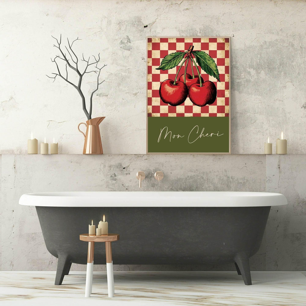Mon Cheri Print | Vintage Wall Art | Green - Larosier Prints