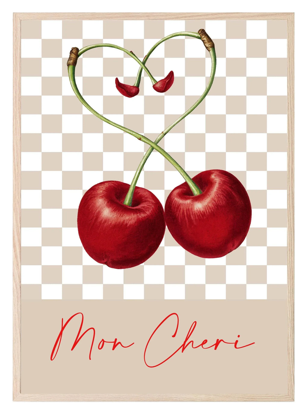 Mon Cheri Print | Vintage Wall Art | Beige - Larosier Prints