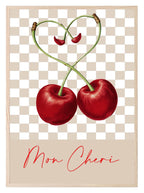 Mon Cheri Print | Vintage Wall Art | Beige - Larosier Prints