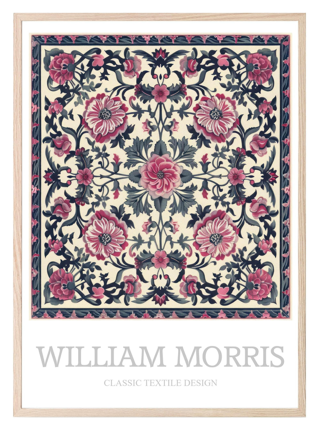 William Morris Inspired Print | Roses Floral Wall Art - Larosier Prints