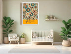 Personalised Floral Name Print | Retro Wall Art - Larosier Prints