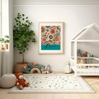 Personalised Floral Name Print | Retro Wall Art - Larosier Prints