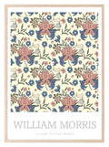 William Morris Inspired Print | Cream & Pink Floral Wall Art - Larosier Prints
