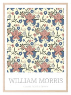 William Morris Inspired Print | Cream & Pink Floral Wall Art - Larosier Prints