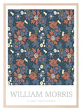 William Morris Inspired Print | Navy Blue Floral Wall Art - Larosier Prints