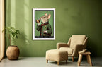 Anthropomorphism Bar Collection Prints | Vintage Style Wall Art | Mouse | Tiger | Zebra - Larosier Prints