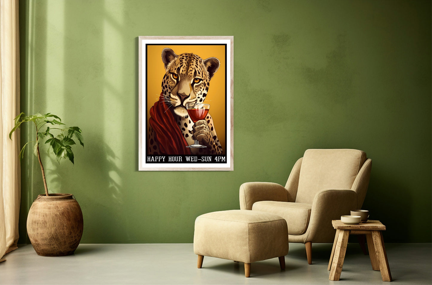 Anthropomorphism Bar Collection Prints | Vintage Style Wall Art | Mouse | Tiger | Zebra