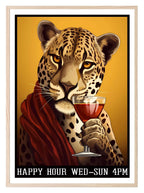 Anthropomorphism Bar Collection Prints | Vintage Style Wall Art | Mouse | Tiger | Zebra - Larosier Prints