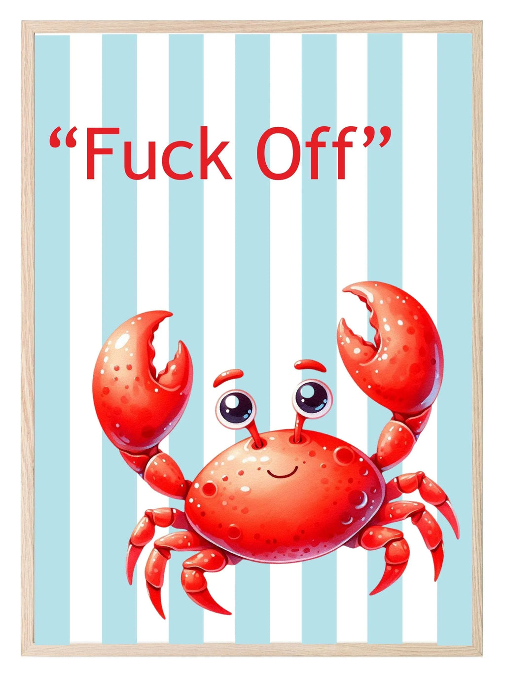 Set of 2 Animal Prints | Fun Crab & Fish Wall Art - Larosier Prints