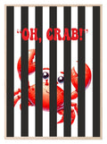 Oh Crab | Behind Bars Print | Fun Animal Wall Art - Larosier Prints