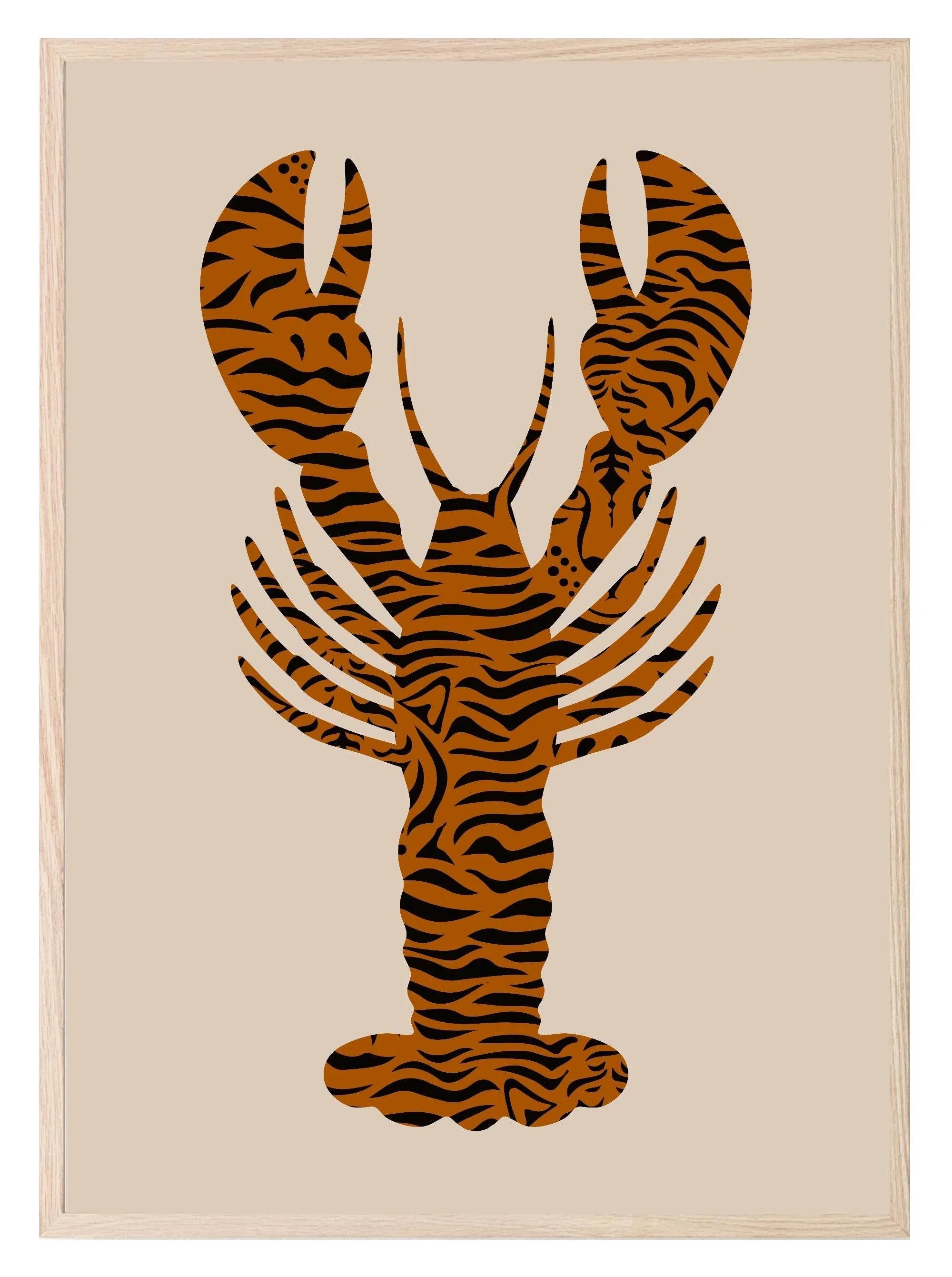 Leopard Print Abstract Lobster Print | Modern Wall Art - Larosier Prints