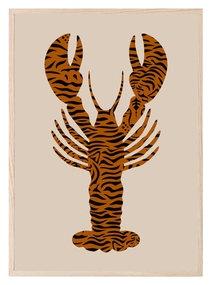 Leopard Print Abstract Lobster Print | Modern Wall Art