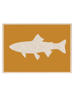 Leopard Print Abstract Fish Print | Trout Modern Wall Art - Larosier Prints