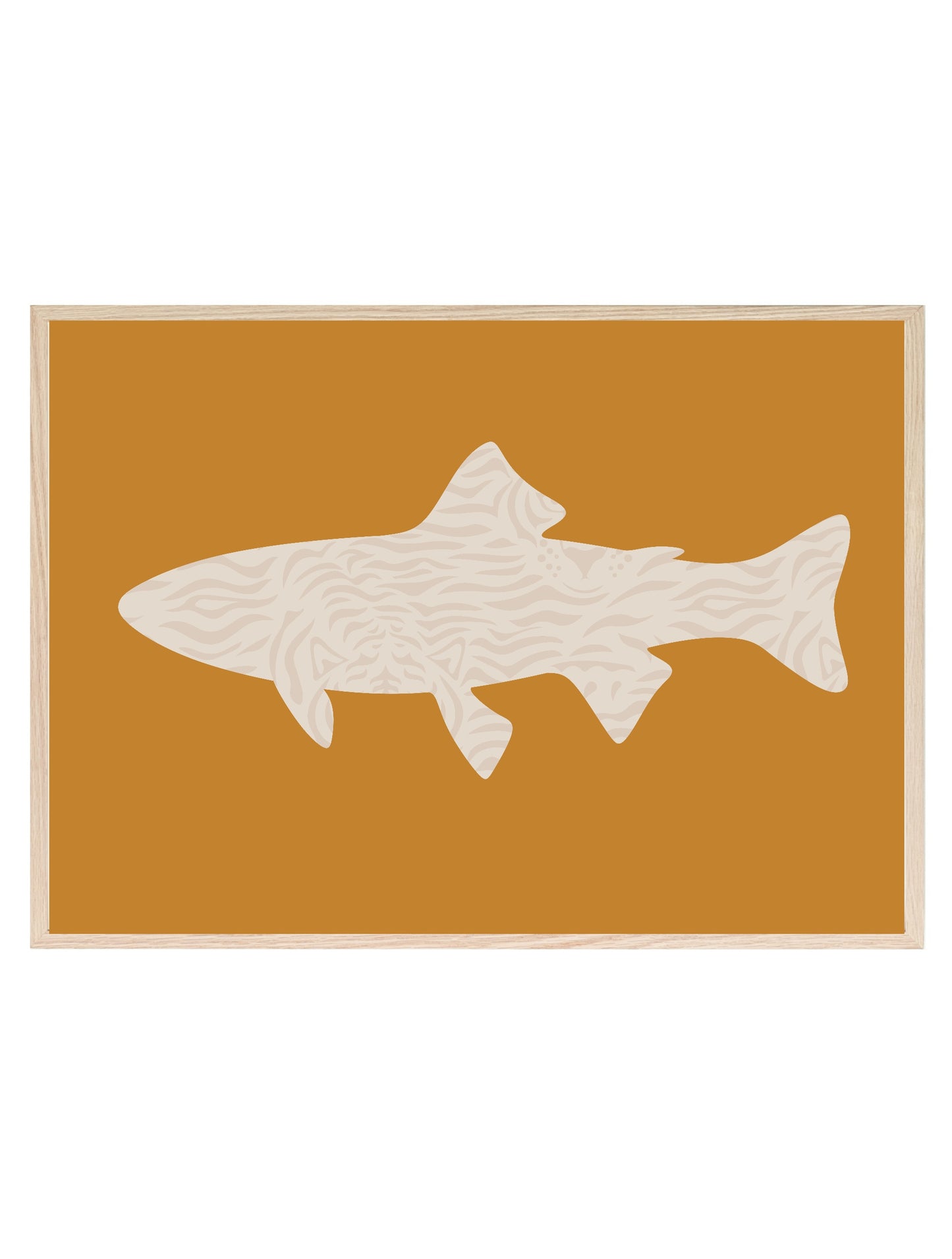 Leopard Print Abstract Fish Print | Trout Modern Wall Art