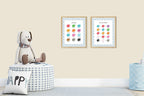 Pastel Plaid Colours Educational Wall Art Poster | Blue, Pink or Mint Green - Larosier Prints