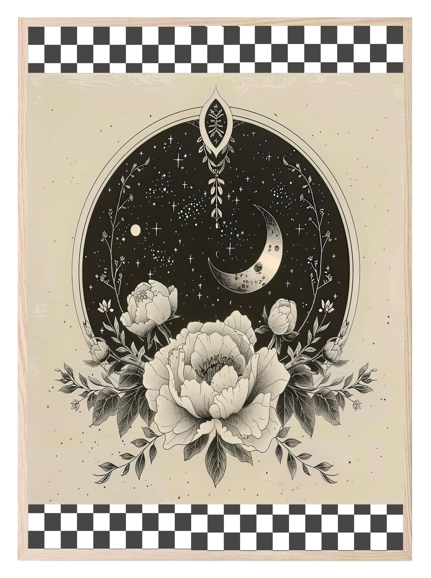 Floral Moon Print Collection | Celestial Wall Art Floral Moon Print 3