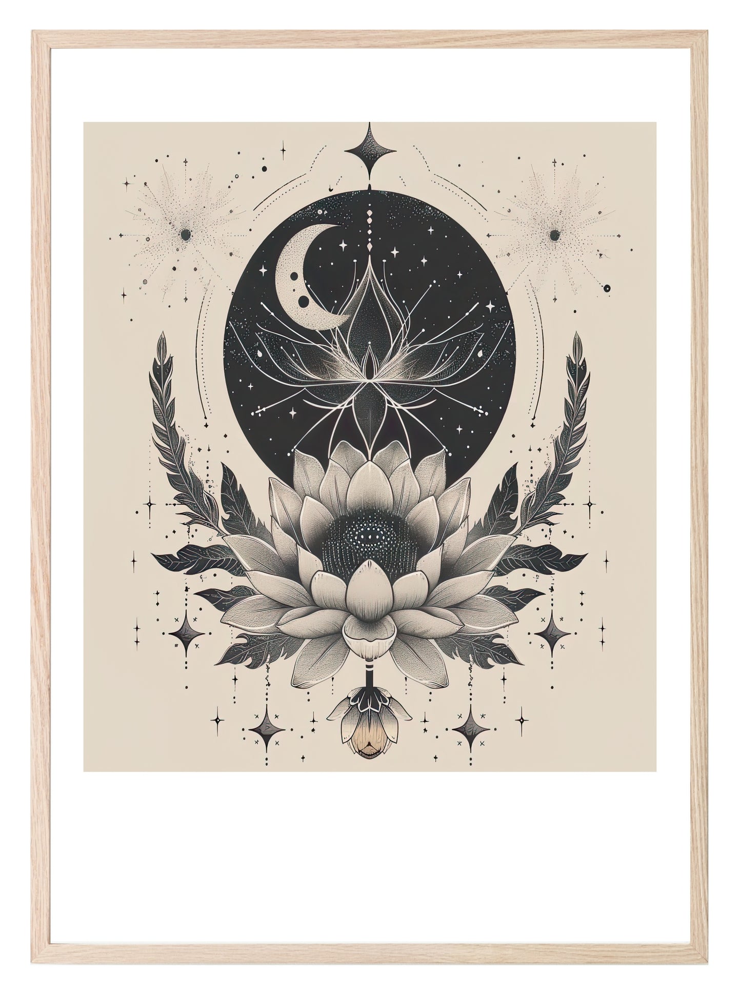 Floral Moon Print Collection | Celestial Wall Art Floral Moon Print 4