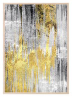 Charcoal, Gold & Blue Abstract Print Collection | Warm & Cosy Wall Art - Larosier Prints