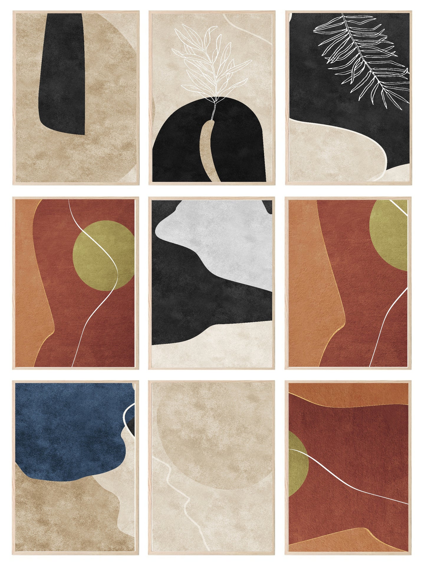 Autumnal Abstract Print Collection | Warm & Cosy Wall Art