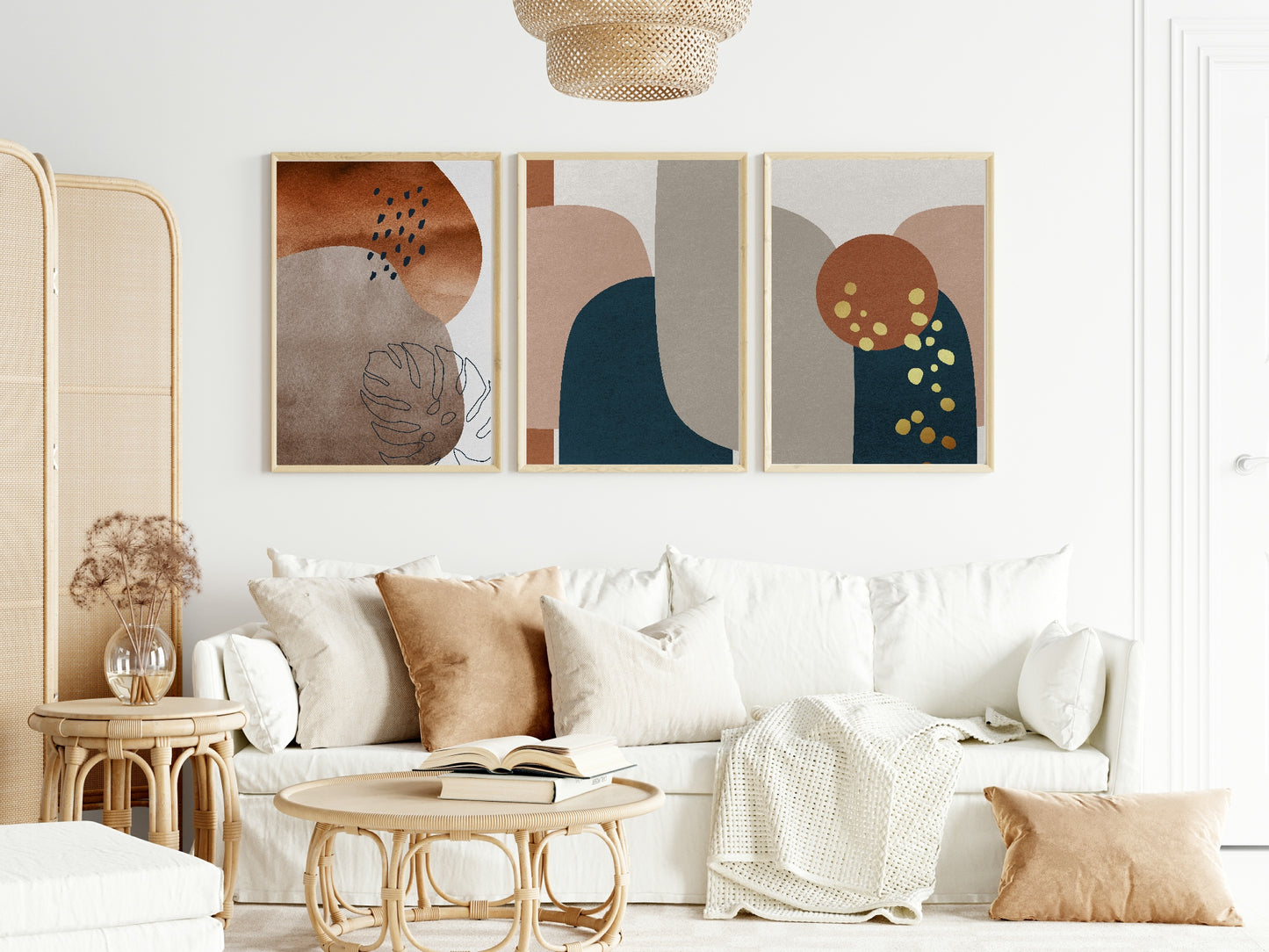 Set of 3 Autumnal Abstract | Modern Wall Art