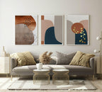 Set of 3 Autumnal Abstract | Modern Wall Art - Larosier Prints