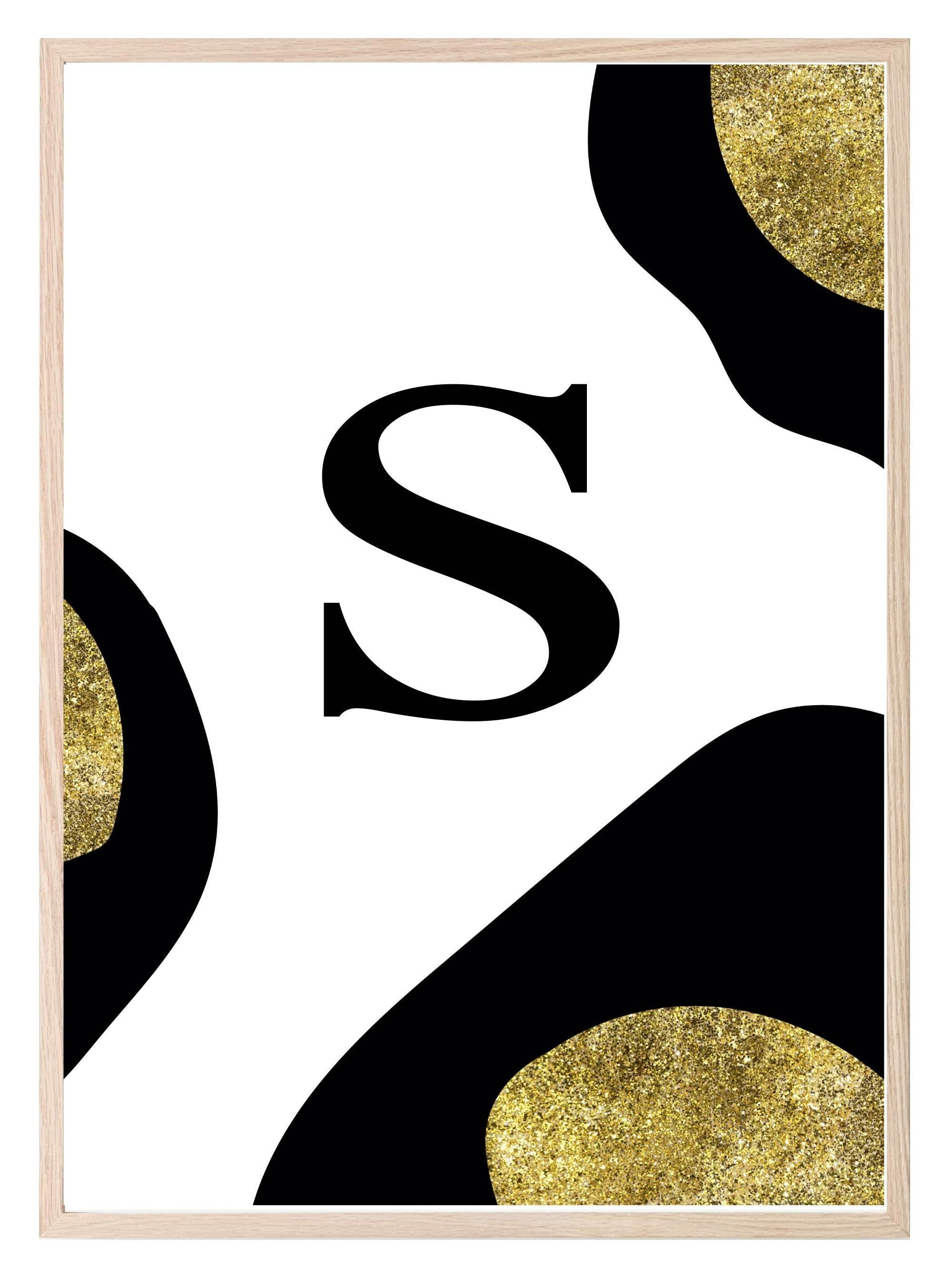 Personalised Set Of 3 Animalistic Prints | Black & Gold Zebra Wall Art - Larosier Prints